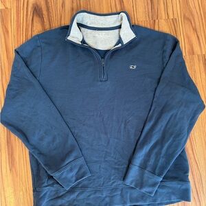Vineyard Vines Men's Blue Zip-Up Sweater